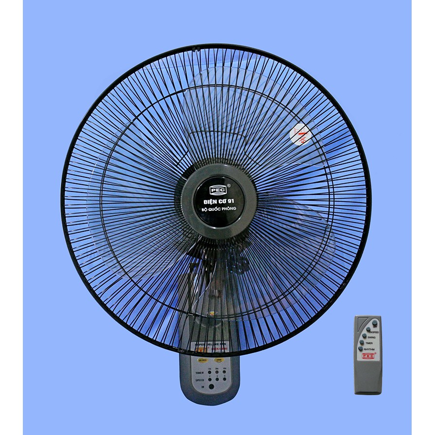 Quạt treo tường điều khiển điện cơ 91 kiểu mới qtt-đka