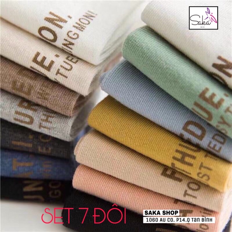 Set vớ 7 đôi 7 ngày , tất 7 ngày