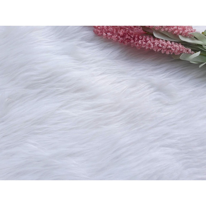 Thảm Lông Thú Chụp Ảnh Màu Trắng 40x50cm