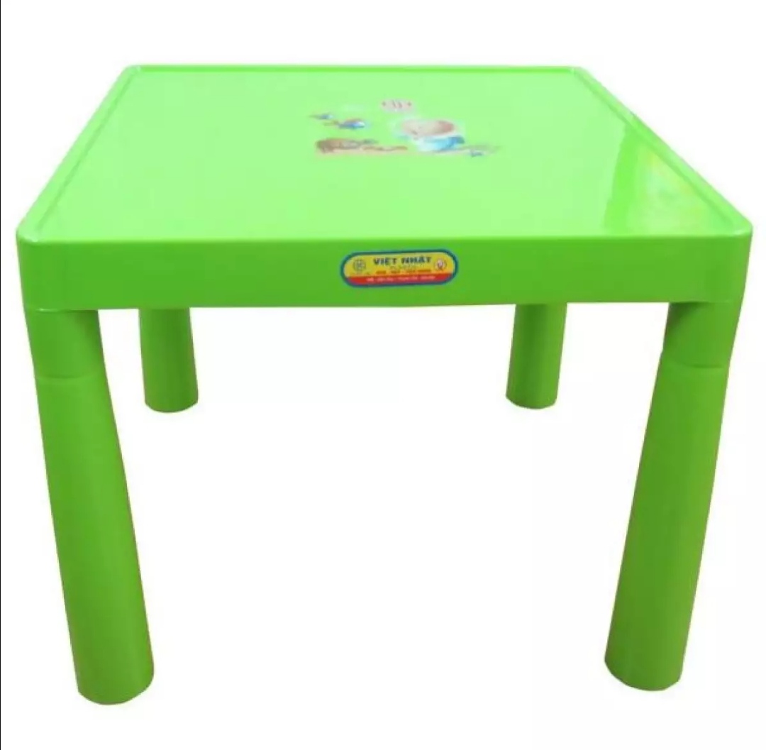 Bộ bàn ghế học sinh việt nhật. gồm: 01 bàn; 02 ghế. kích thước bàn 50.5x50.5x42.5cm; ghế 34x32x44cm