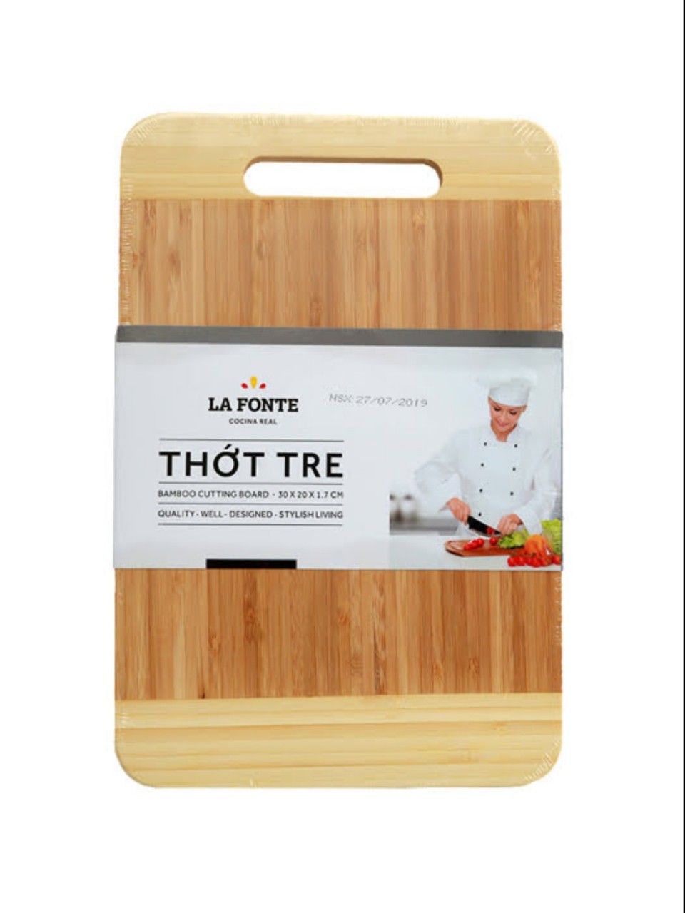 Thớt Tre 32x19x2.5cm Mori - 8006
