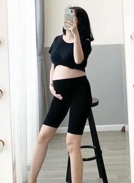 Quần legging lửng bầu có chun chỉnh (kiểu trên gối)