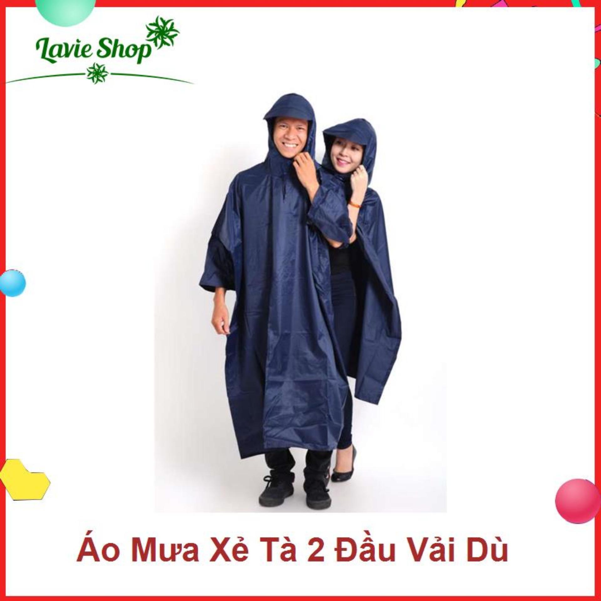Áo mưa hai đầu - vải dù siêu bền