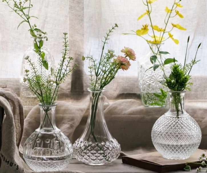 Bình Hoa Thủy Tinh Trang Trí Độc Đáo- Lọ Hoa Thủy Tinh DC1219