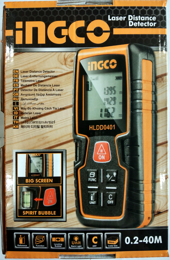 [HCM]Máy đo khoảng cách tia laser 40 mét INGCO HLDD0401