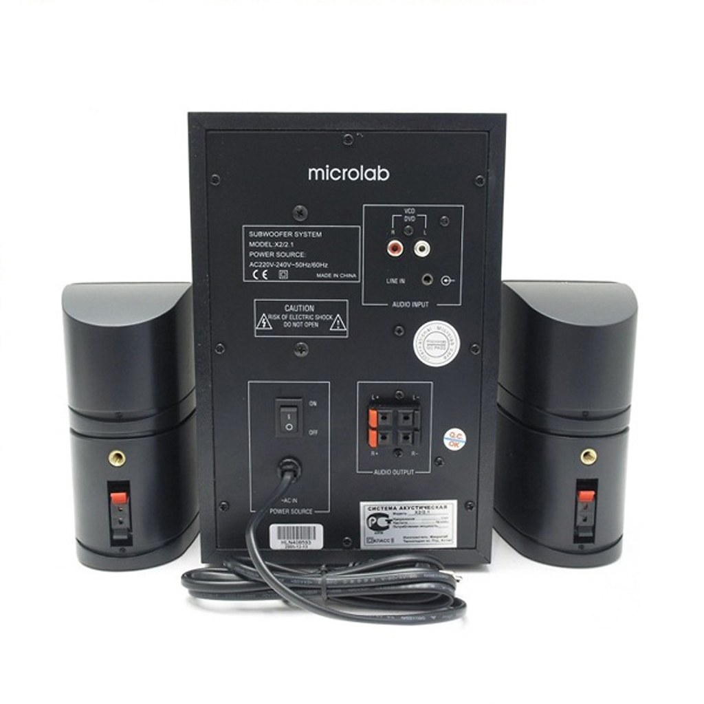 Loa máy tính Microlab X2 2.1 siêu trầm công suất 46W