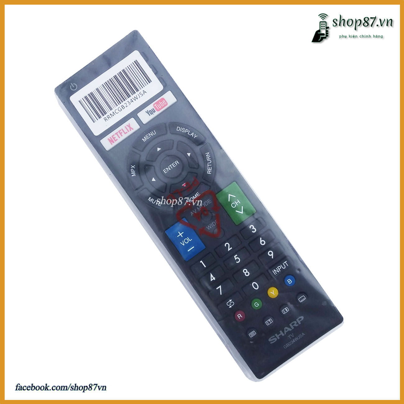 Remote điều khiển tv Sharp chính hãng