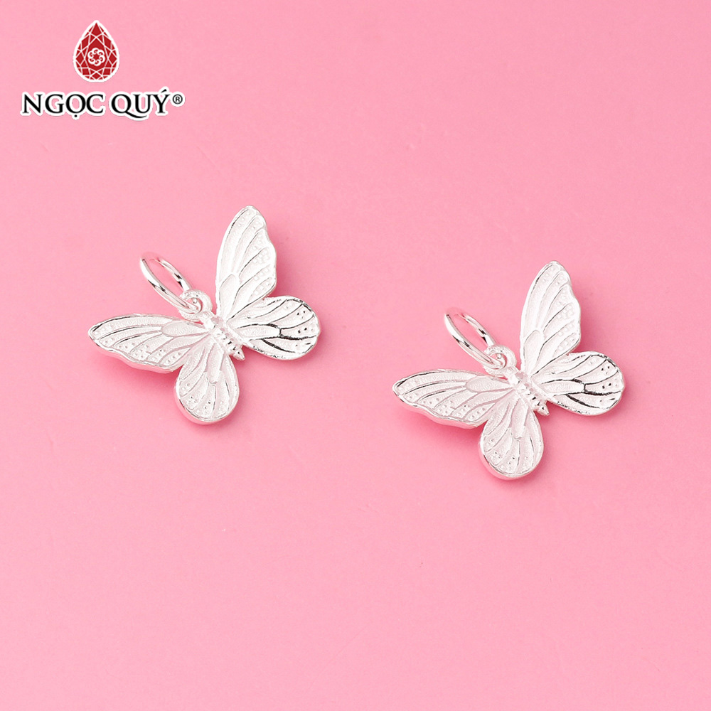 Charm bạc treo hình con bướm - Ngọc Quý