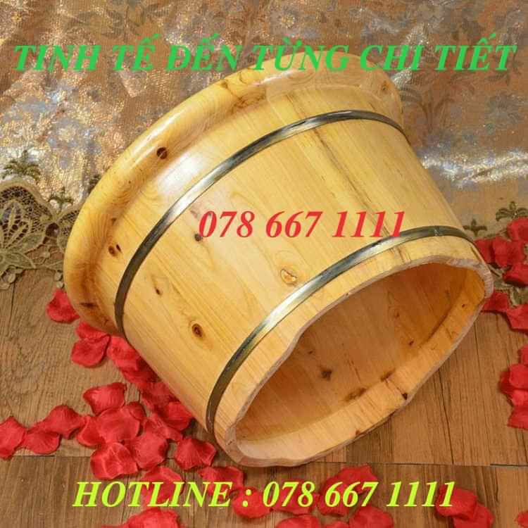 chậu ngâm chân gỗ thông nhập khẩu 2019