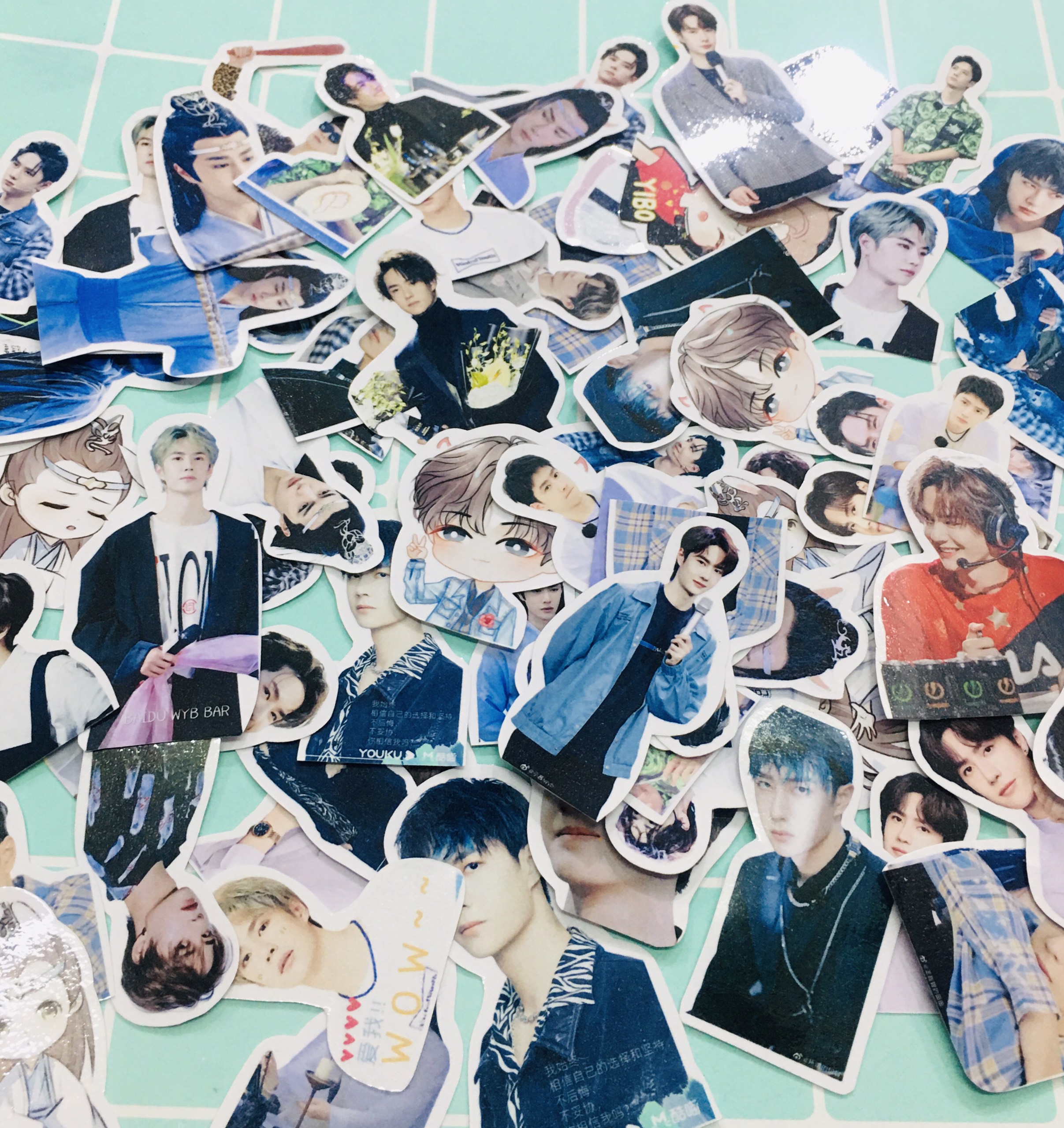 set 20 đến 100 ảnh sticker Vương Nhất Bác