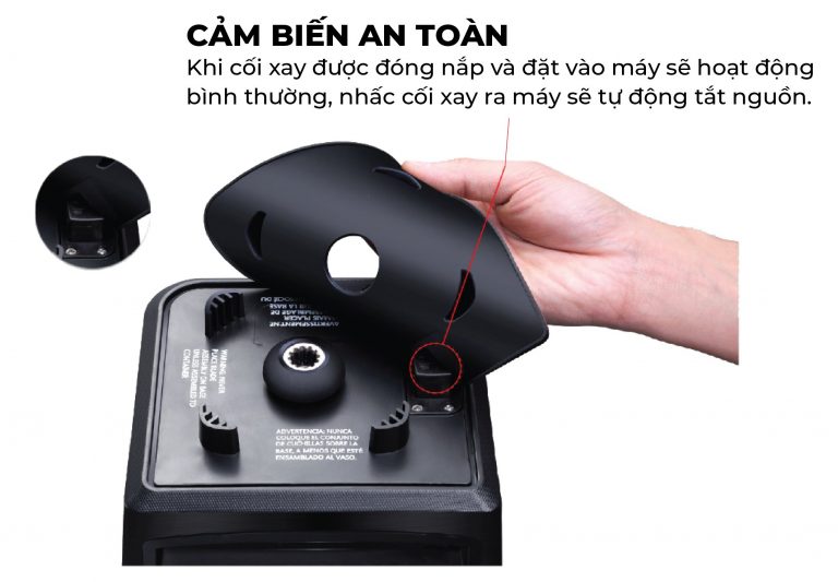 máy làm sữa hạt Rapido RHB1800D - màu đen, đỏ