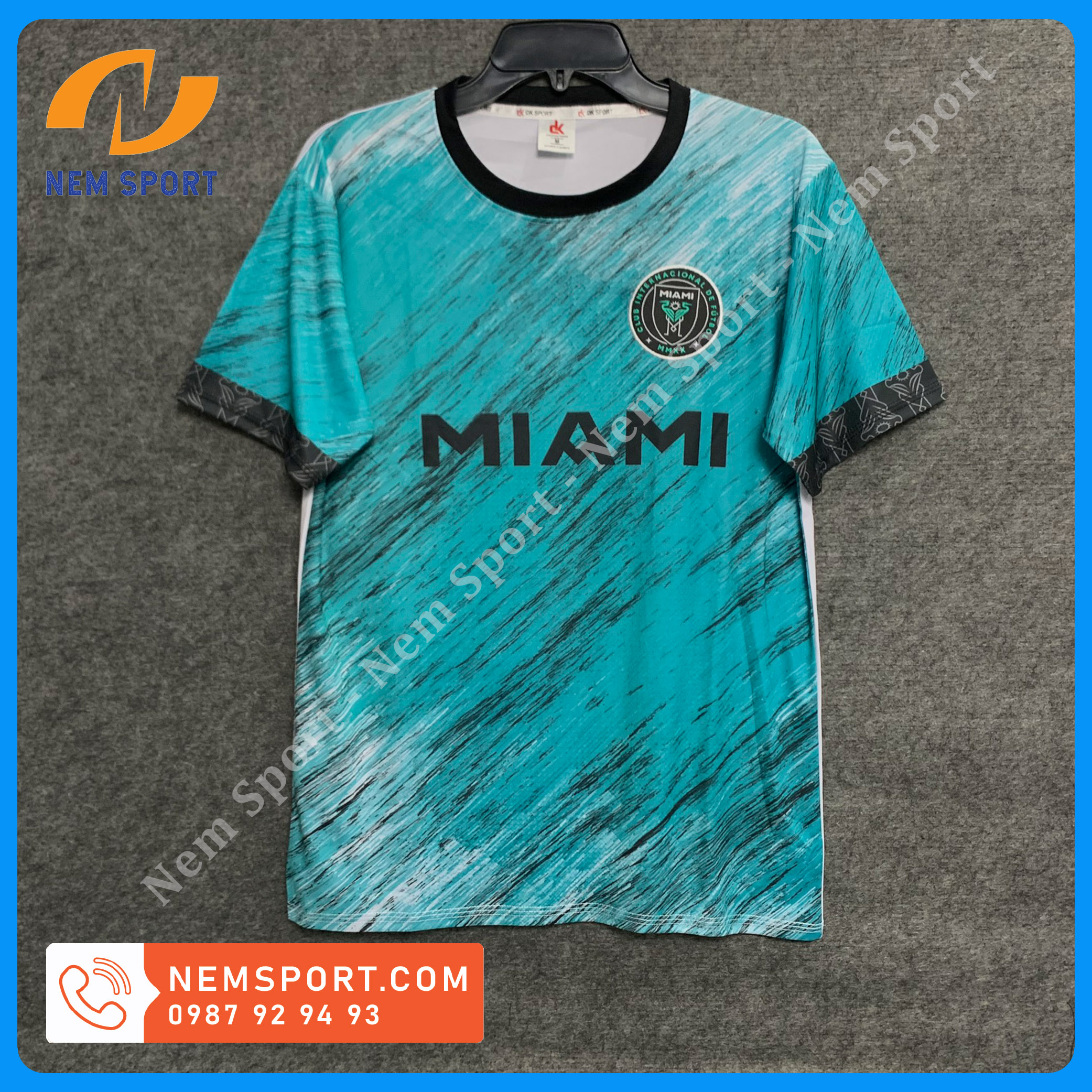 Áo Đá Bóng CLB MIAMI Xanh Ngọc Mẫu Mới 2022