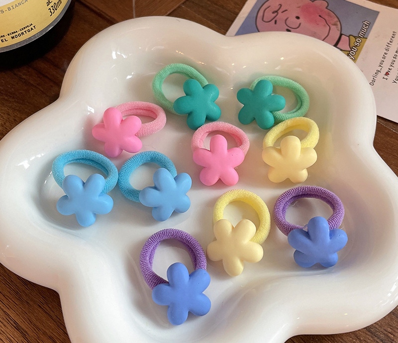 Set 10 Dây Cột Tóc Gắn Charm Cho Bé