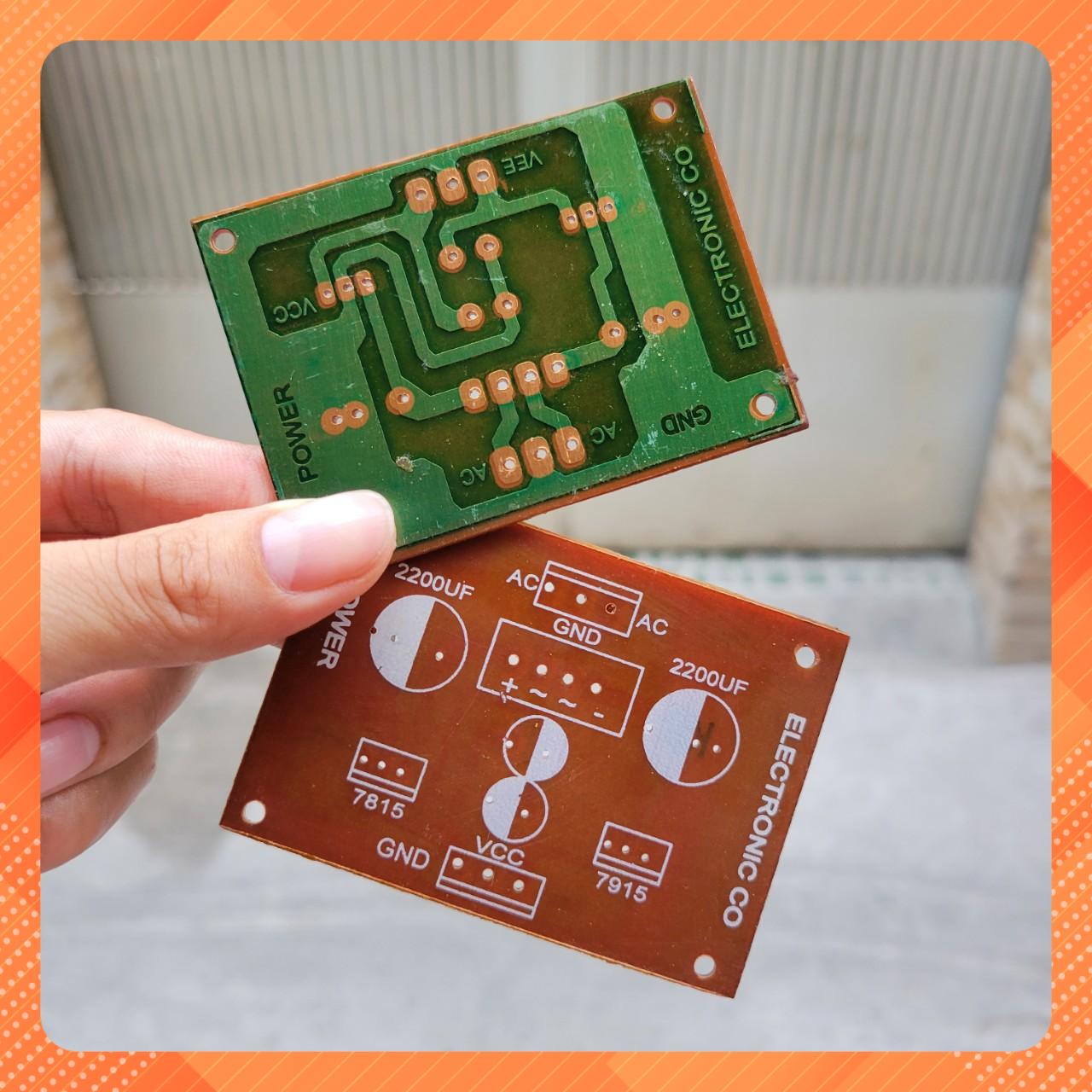 mạch lọc nguồn đôi +-15v +-12v pcb