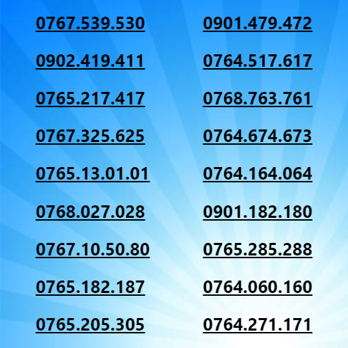 SIM MOBI 4G SỐ ĐẸP - TAM HOA