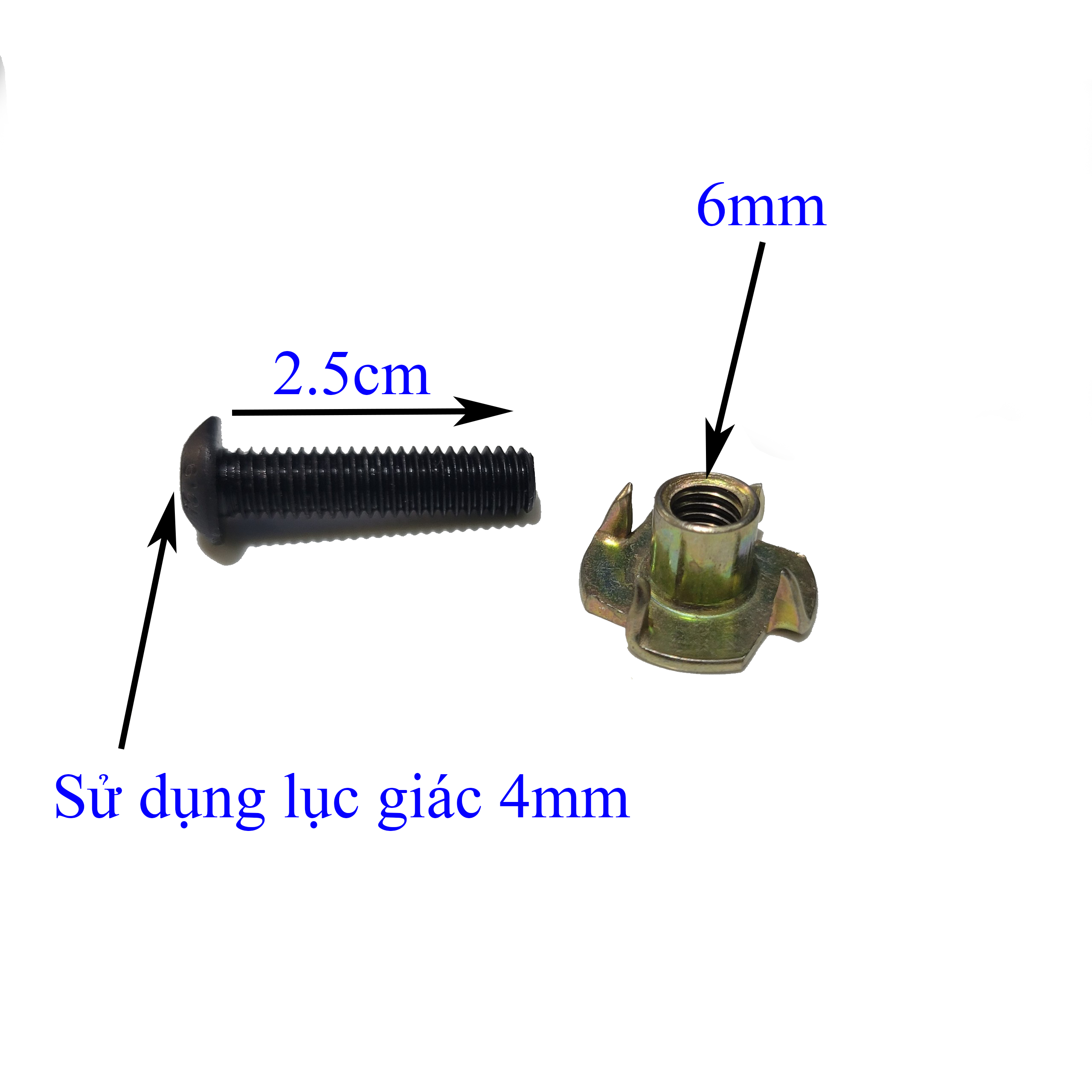 [HCM]ốc bắt loa m5 ốc bắt gỗ Tán chấu hoa mai cấy ốc (giá gồm 8 bộ)
