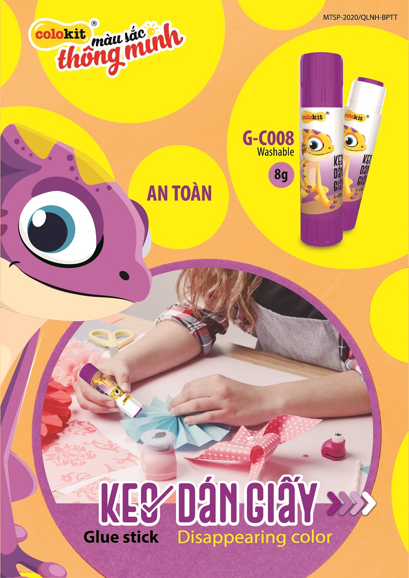 [HCM][MỚI] Hồ (keo) khô Colokit Tím (Vỉ 2 thỏi)