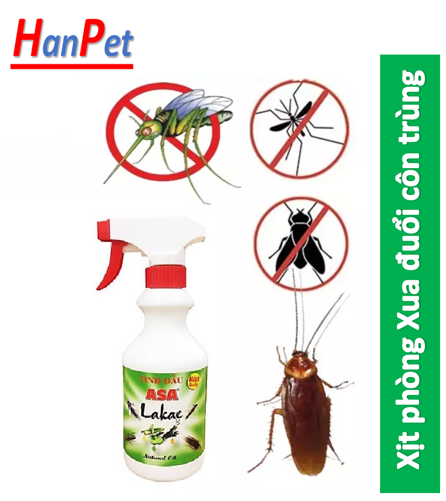 Tinh dầu đuổi ruồi ASA Lakae 350ml- Xua đuổi côn trùng dạng xịt phòng an toàn cho trẻ em