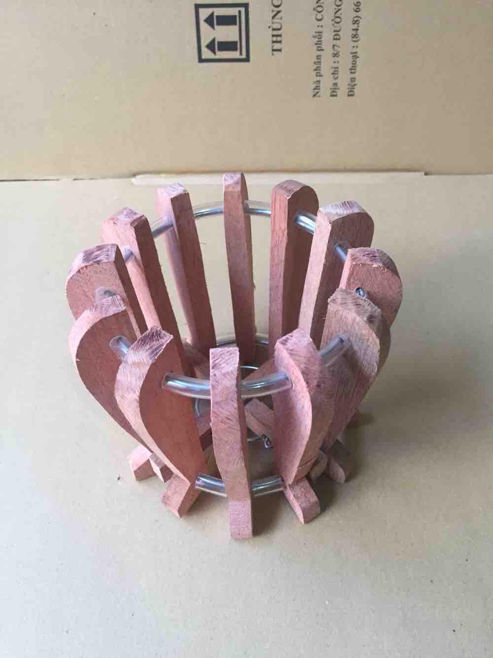 Chậu gỗ trồng lan size 15