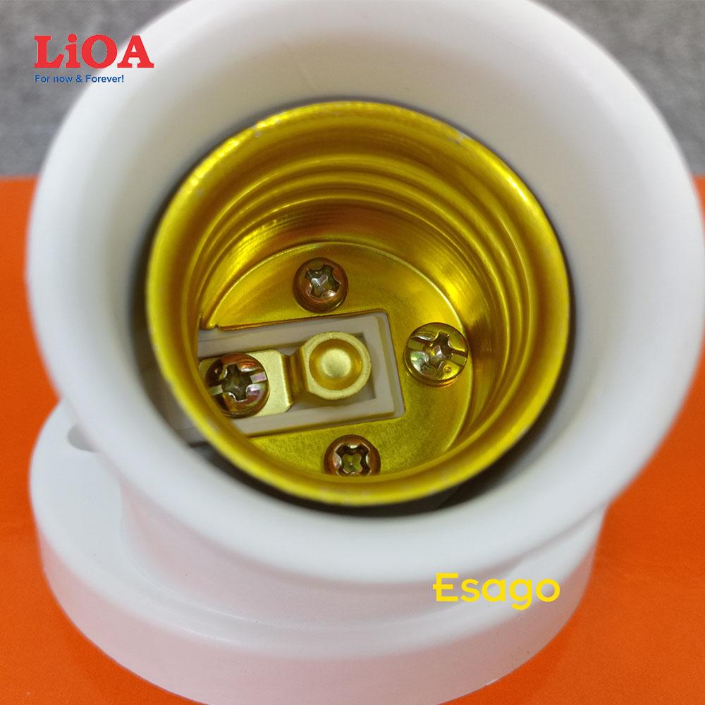 [HCM]Đui đèn chéo 45 độ đui xoáy E27 LiOA - DDX45
