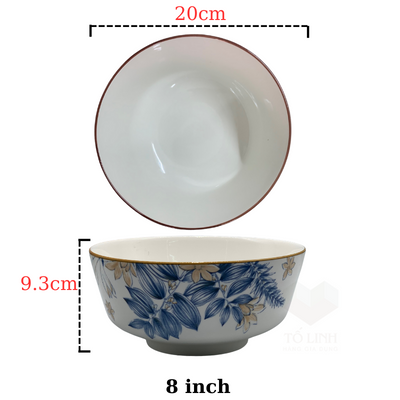 Tô phở sứ cao cấp 17.5cm style,,tô 7 sứ cao cấp style