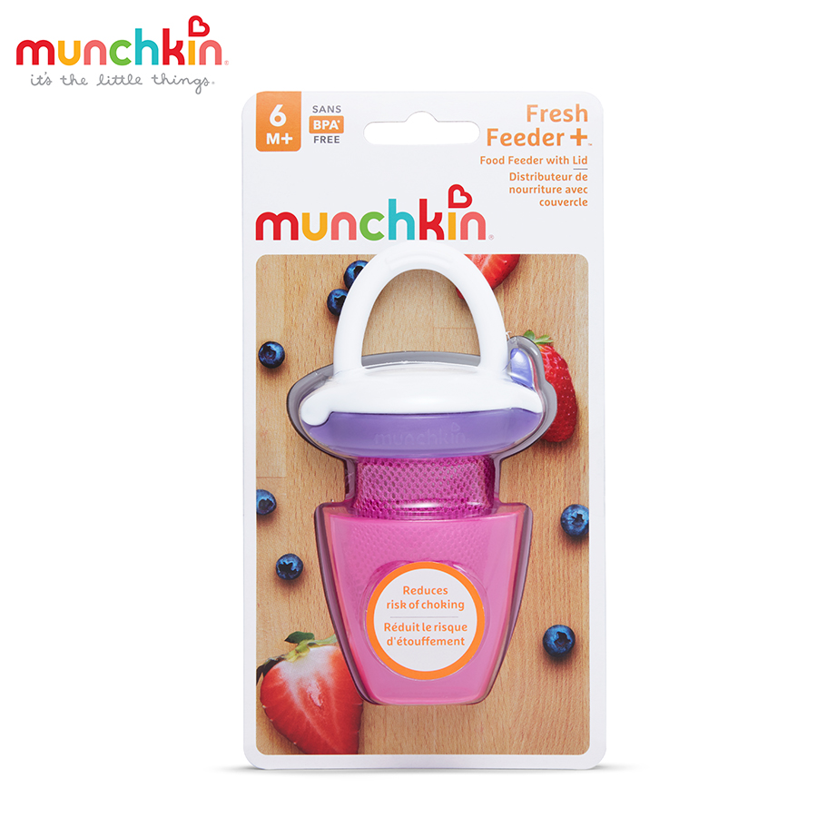 [HCM]Túi ăn chống hóc có nắp Munchkin 24183 (Đỏ)
