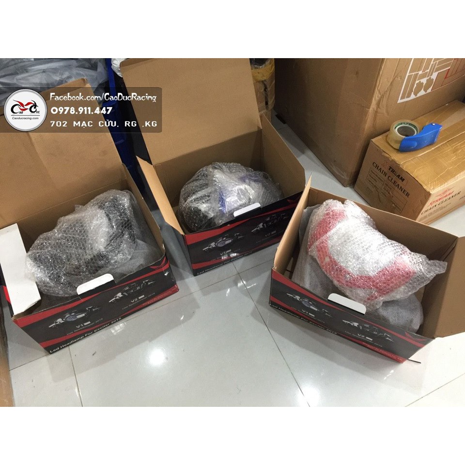 BỘ ĐẦU ĐÈN EX150 2019 GẮN CHO 2015 - MÀU ĐỎ