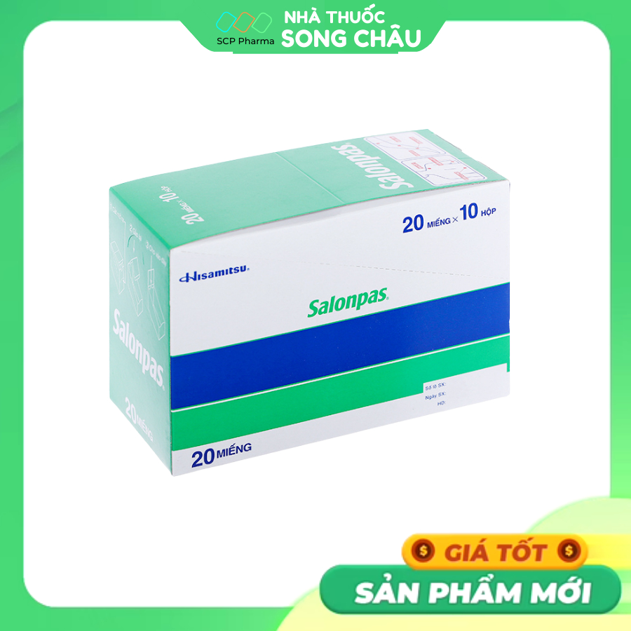 Cao dán SALONPAS hộp 10 miếng hoặc 20 miếng