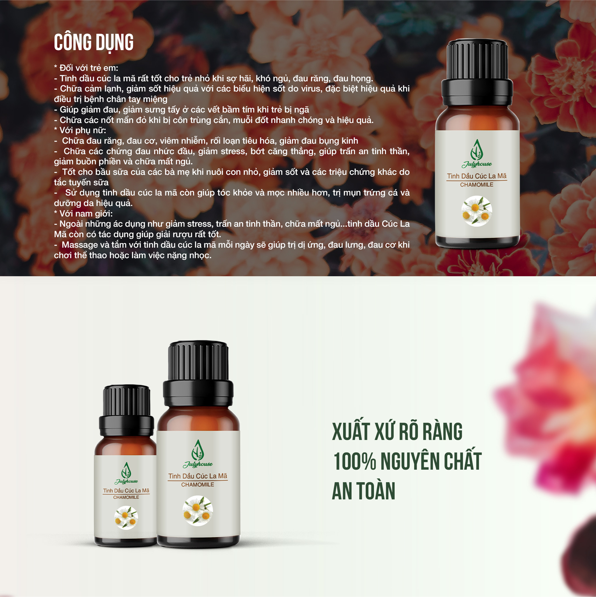 Tinh dầu Cúc La Mã 50ml Julyhouse