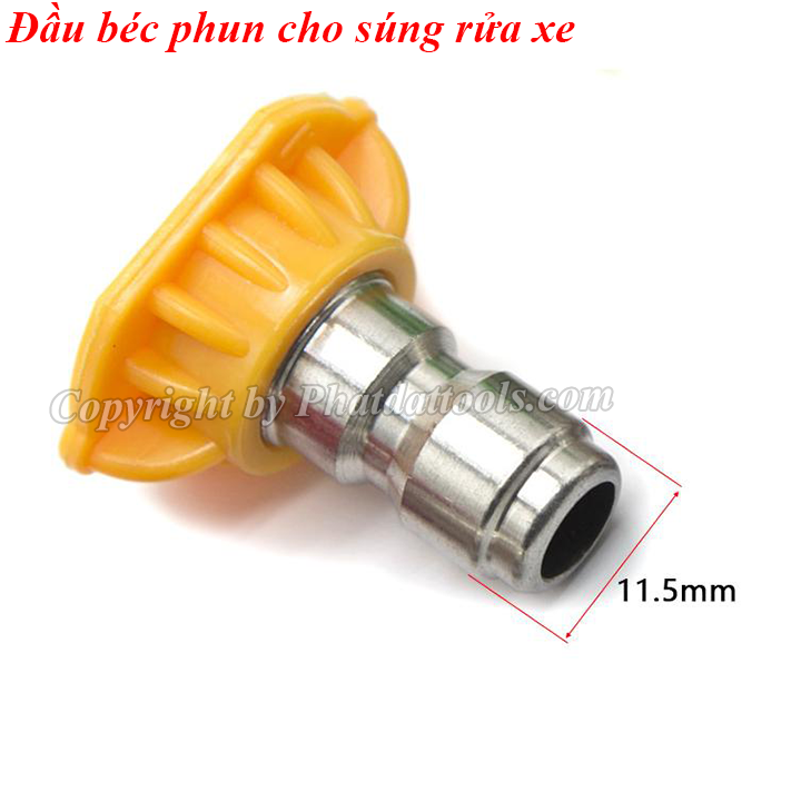 Đầu béc xịt rửa xe chỉnh tia 0-15-25-40 độ chất liệu thép không gỉ