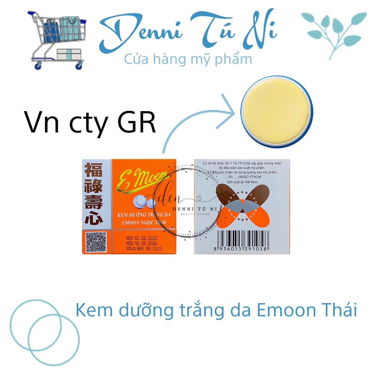 Lẻ hộp kem trắng da emoon chuẩn thái