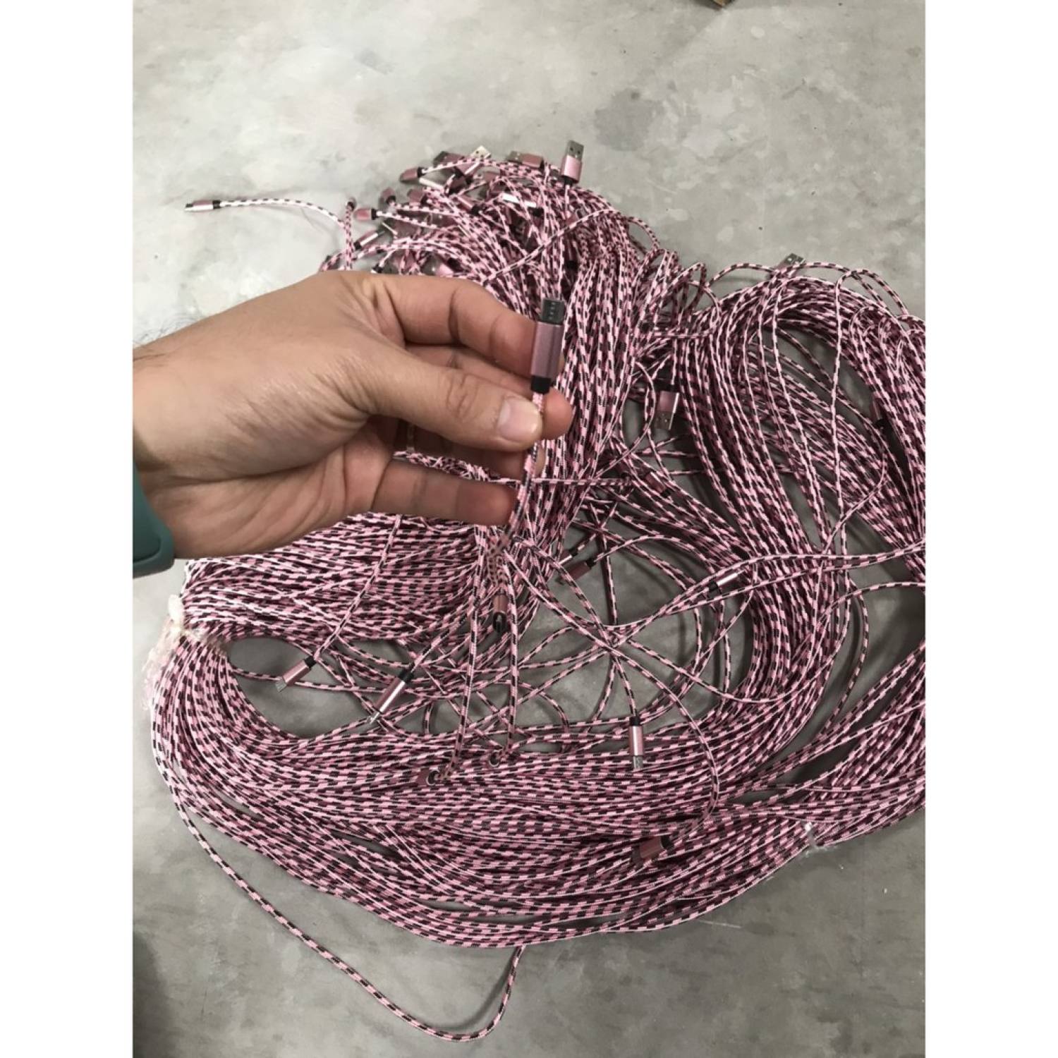 Dây sạc bọc dù 3M, chân sạc Ip, Micro,Type (hàng chuẩn lᴏại 1)