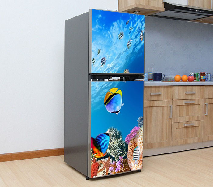 [HCM]Miếng dán tủ lạnh Cao cấp - Cá Đại Dương (Kích thước Ngang 60cm x Cao 1m6)