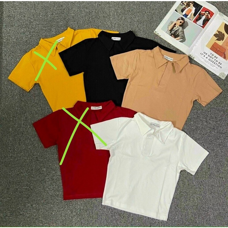 Áo croptop cổ đức năng động