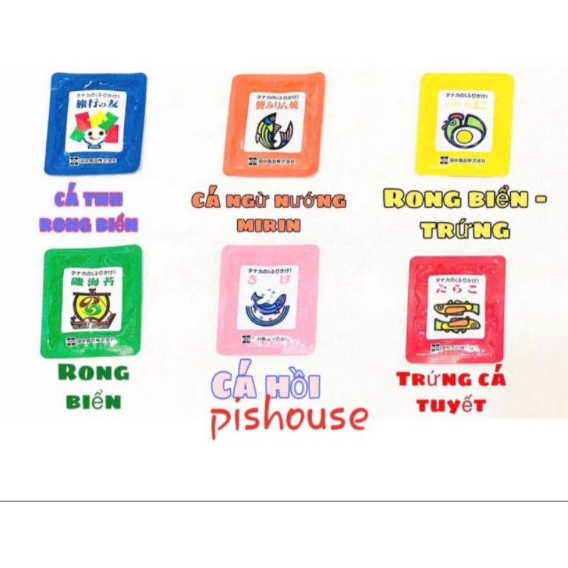 (Tách Lẻ 1 Gói) Gia Vị Rắc Cơm Tanaka Nhật| - Hồng Cá Hồi