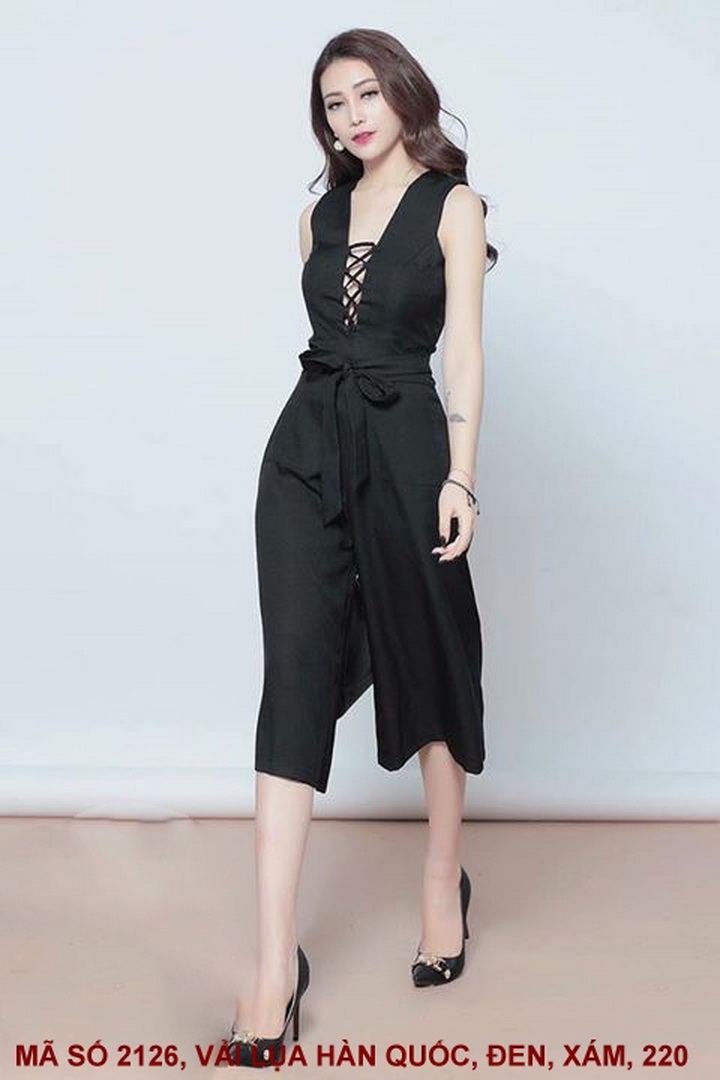 Jumpsuit Dự Tiệc Cá Tính – MS 2126 – Thắt Dây Ngực, Quần Lửng Có Túi Tiện Dụng | MYDU SHOP