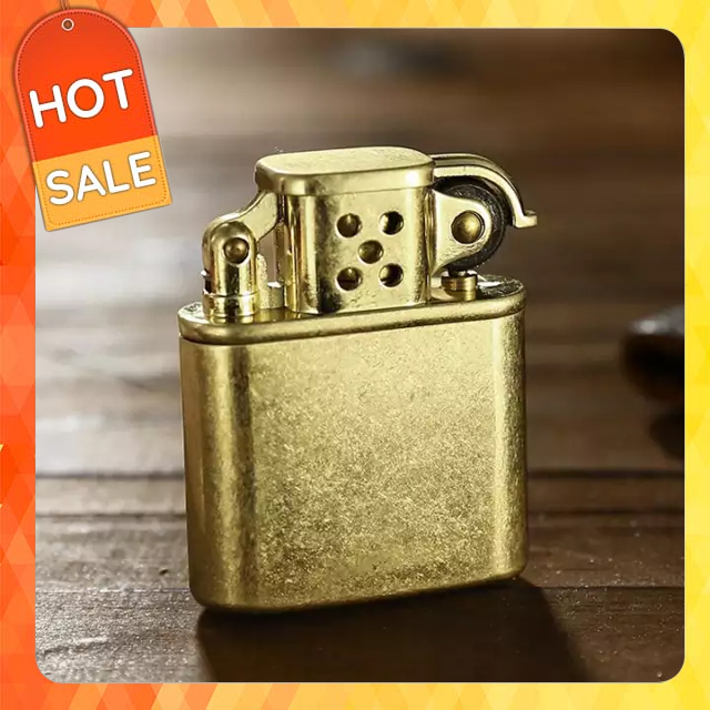 Hộp quẹt xăng đá, Bật lửa xăng đá Zorro KUBOY Z-K506 bằng đồng nguyên chất, kiểu dáng cổ điển sang trọng (KHÔNG CHỨA XĂNG GAS)