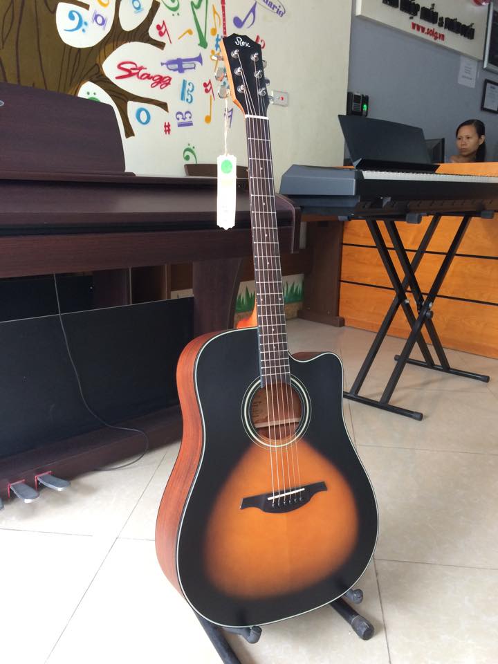 Đàn guitar acoustic Rex RD1C-VS Chính Hãng dáng Dreadnought