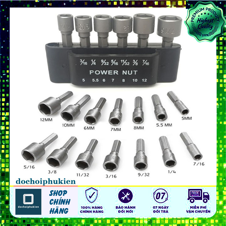 Bộ Tháo Mở Ốc Chuôi Lục Giác 14 món