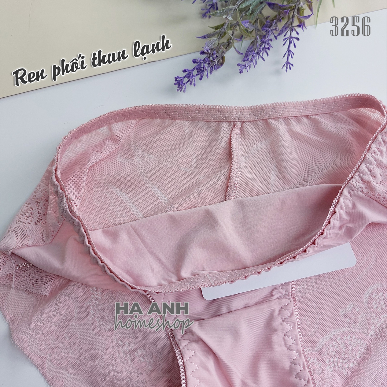 Quần lót nữ 3256 (45-56kg) - Thun phối ren đẹp mát
