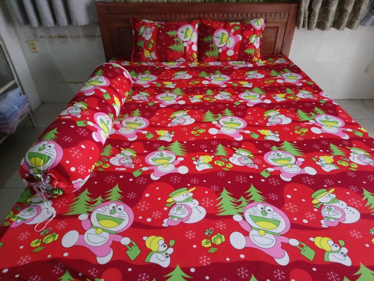 Bộ dra thun lạnh hàn quốc 1m8 x 2m ( 1 dra + 3 áo gối)