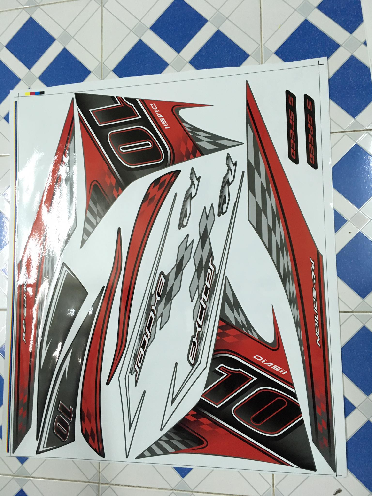 [HCM]TEM RỜI EXCITER 2011 SỐ 10 XÁM ĐEN ĐỎ