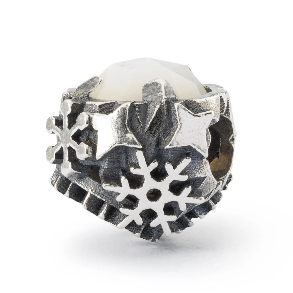Trollbeads bead Bạc cao cấp Snowball Bead - Winter 2022