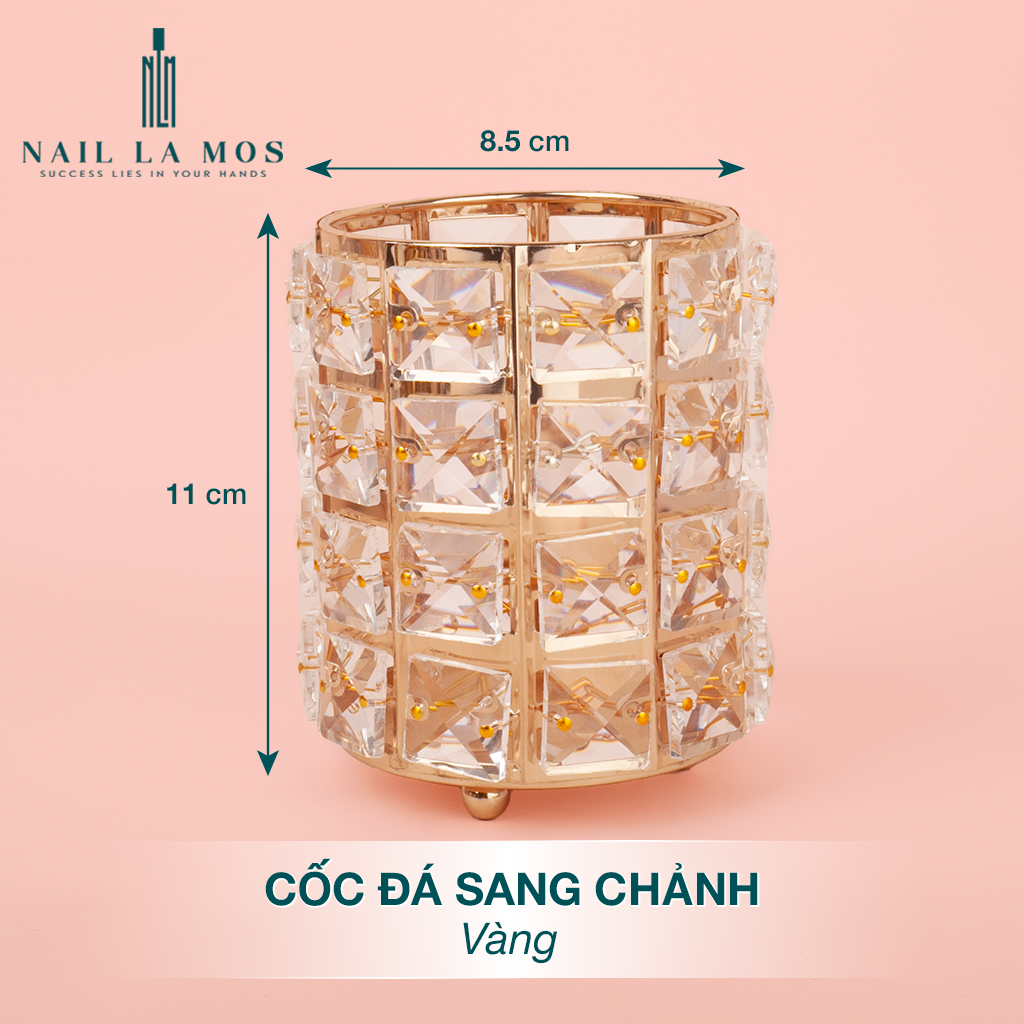 Cốc đựng cọ nail sang chảnh, tiện lợi - Cốc pha lê, cốc gấu đựng dụng cụ chuyên dụng ngành nail, đựng cọ trang điểm