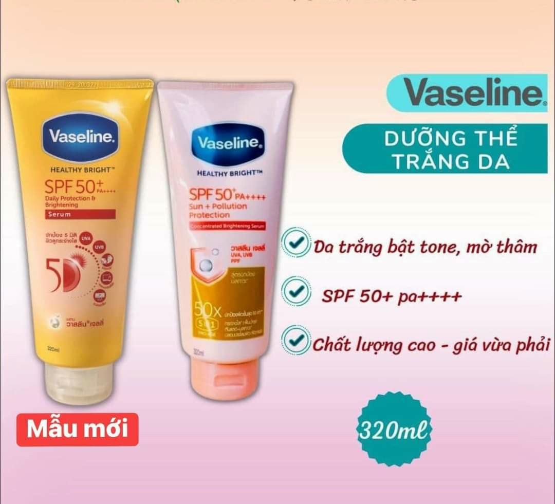 Dưỡng thể vaseline 50x Thái Lan