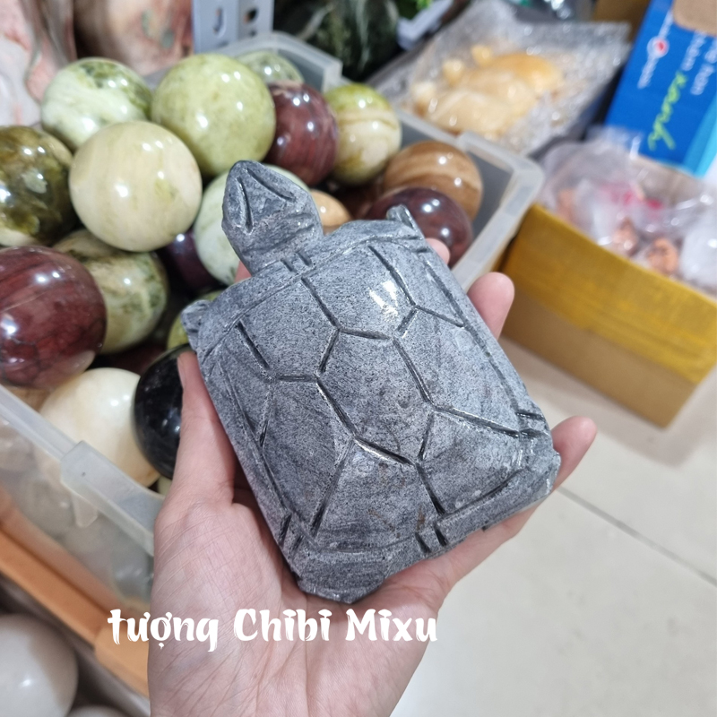 [HCM](Chọn màu) Cụ Rùa bằng đá tự nhiên size 12cm
