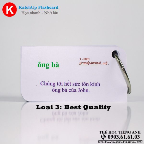 [HCM] Bộ Flashcard 3000 từ vựng tiếng Anh A (1500 từ) – Best Quality