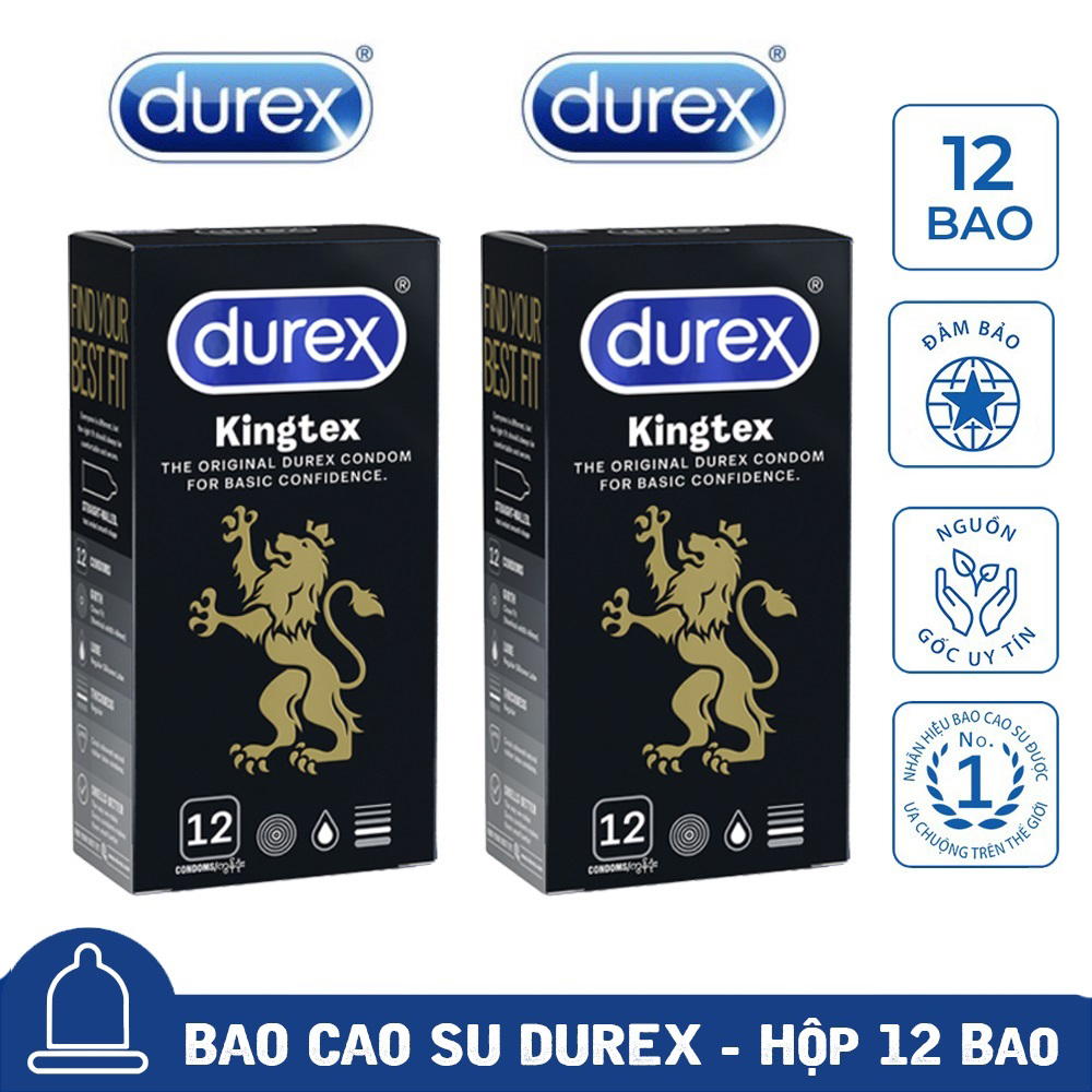 [Che tên] Bao cao su Durex Kingtex size cỡ nhỏ [CHE TÊN SẢN PHẨM]