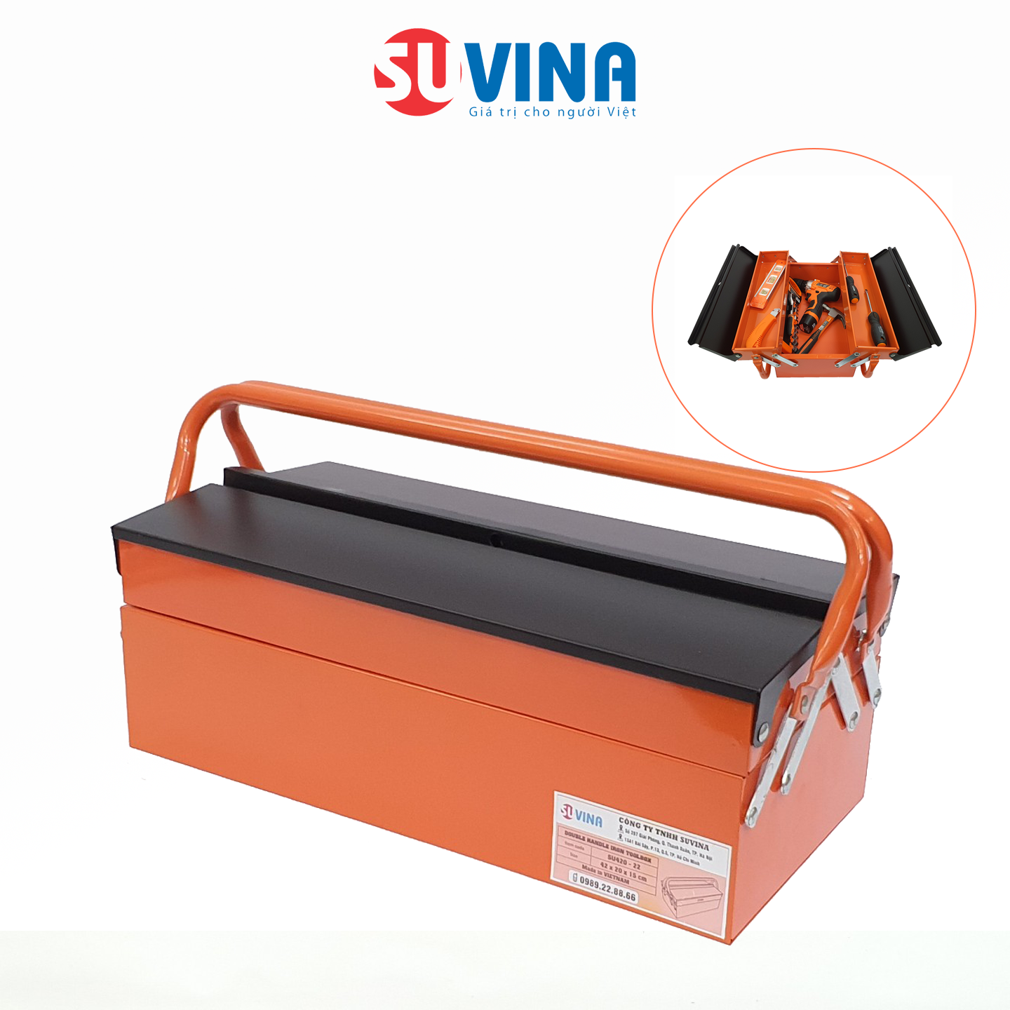 HỘP ĐỰNG DỤNG CỤ ĐA NĂNG 2 TAY 2 TẦNG