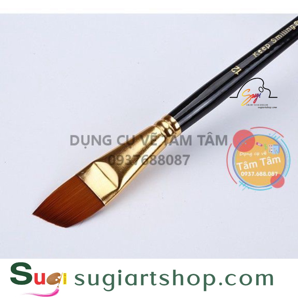 -Bộ cọ đầu TRÒN/VÁT/BẰNG Keep Smiling 5 cây mã 5015